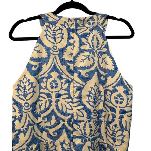 J. McLaughlin Silk Dress Size 14 Fit and Flare Sleeveless Halter Knee Length - Picture 6 of 6